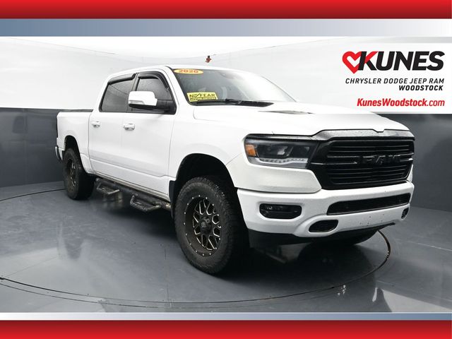 Bright White Clearcoat 2020 RAM 1500 Rebel Crew Cab 4WD Pickup Truck Four-Wheel Drive 8-Speed Automatic