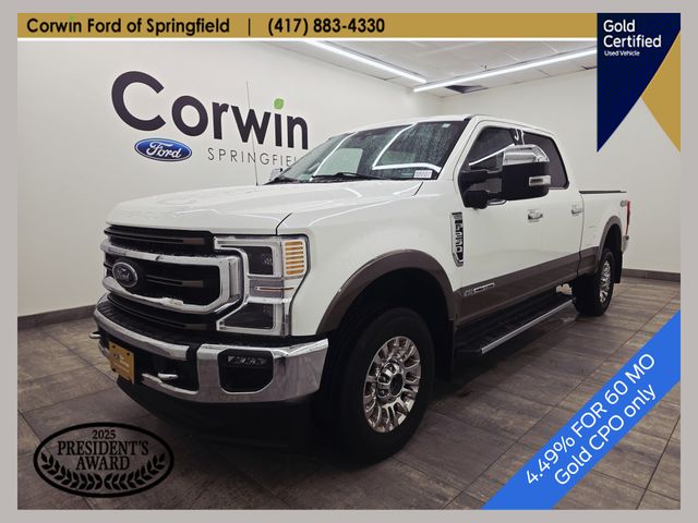 Star White Metallic Tri-Coat 2021 Ford F-250 Super Duty King Ranch Crew Cab 4WD Pickup Truck Four-Wheel Drive Automatic