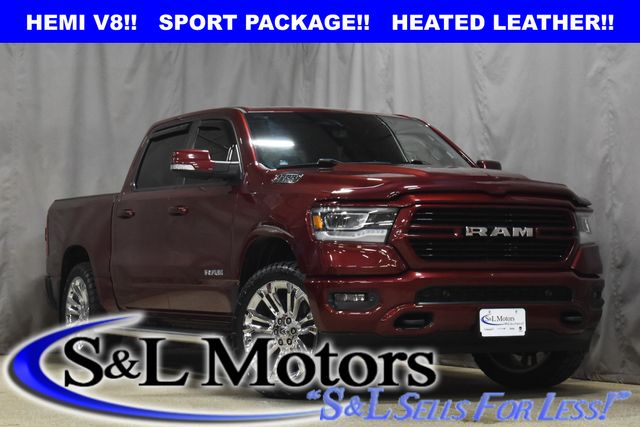 Delmonico Red Pearlcoat 2019 RAM 1500 Big Horn Crew Cab 4WD Pickup Truck Four-Wheel Drive 8-Speed Automatic