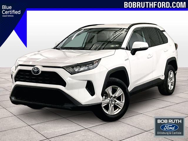 2021 Toyota RAV4 Hybrid LE White at Phil Fitts Ford