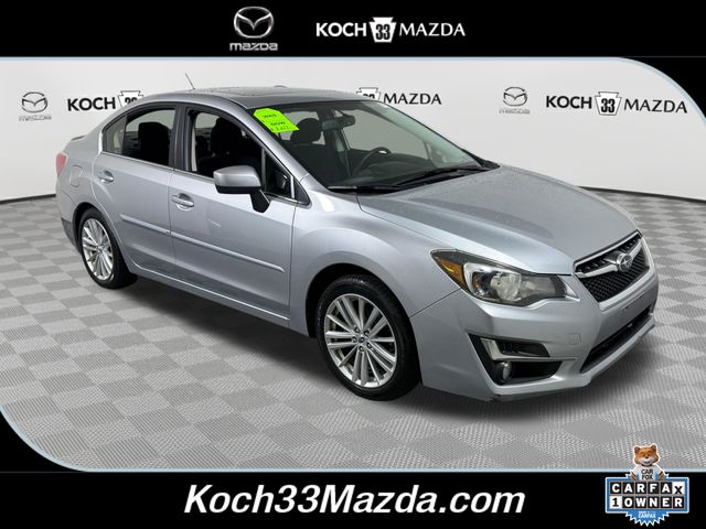 Ice Silver Metallic 2015 Subaru Impreza Sedan All-Wheel Drive Continuously Variable Transmission