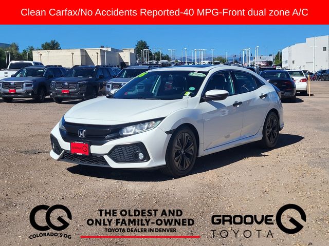 White Orchid Pearl 2018 Honda Civic Hatchback Hatchback Front-Wheel Drive Continuously Variable Transmission