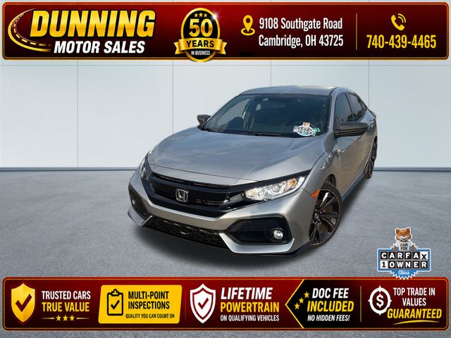 Lunar Silver Metallic 2019 Honda Civic Hatchback Hatchback Front-Wheel Drive Continuously Variable Transmission
