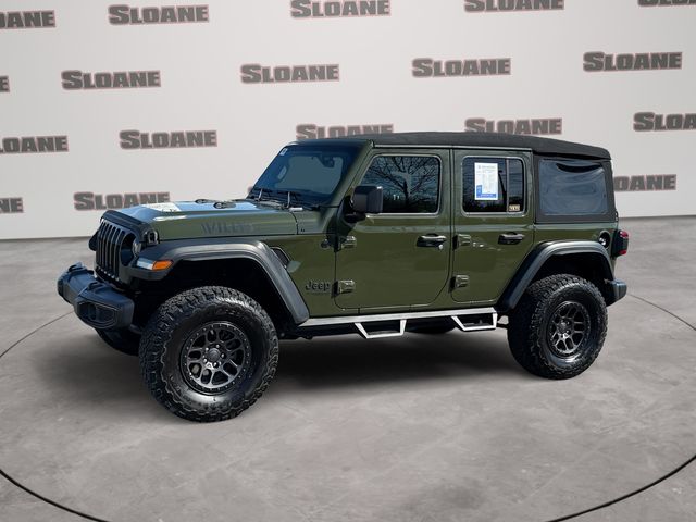 Sarge Green Clearcoat 2022 Jeep Wrangler Unlimited Willys 4WD SUV / Crossover Four-Wheel Drive 8-Speed Automatic
