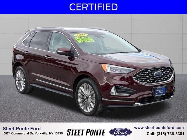 Red (Burgundy Velvet Metallic Tinted Clearcoat) 2022 Ford Edge SUV / Crossover All-Wheel Drive 8-Speed Automatic