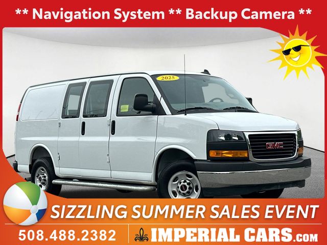 Summit White 2025 GMC Savana Cargo Van Rear-Wheel Drive 8-Speed Automatic Overdrive