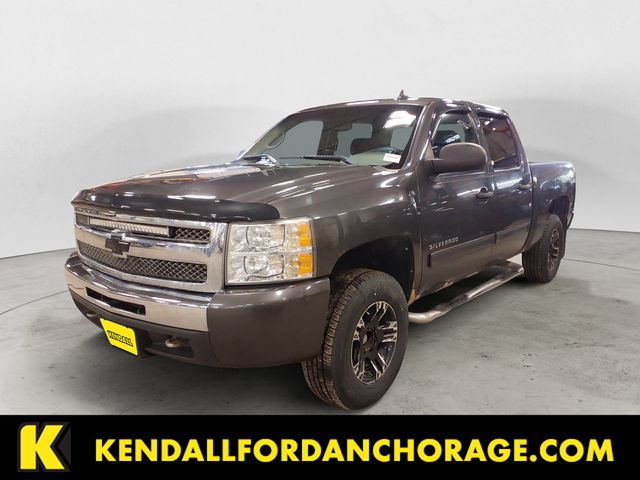 Gray Metallic 2010 Chevrolet Silverado 1500 LS Crew Cab 4WD Pickup Truck Four-Wheel Drive 4-Speed Automatic Overdrive