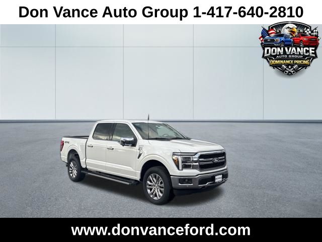 White 2026 Ford F-150 Lariat SuperCrew 4WD Pickup Truck Four-Wheel Drive Automatic