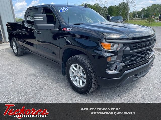 2024 Chevrolet Silverado 1500 WT - Black exterior view 1