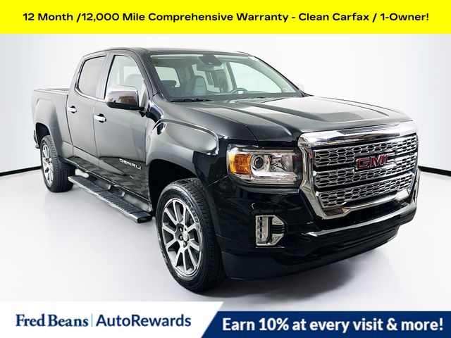 Onyx Black 2022 GMC Canyon Denali Crew Cab 4WD Pickup Truck Four-Wheel Drive 8-Speed Automatic