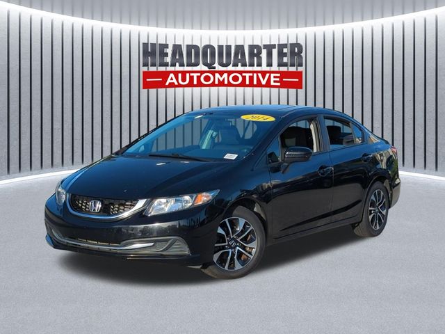 Crystal Black Pearl 2014 Honda Civic EX Sedan Front-Wheel Drive Continuously Variable Transmission