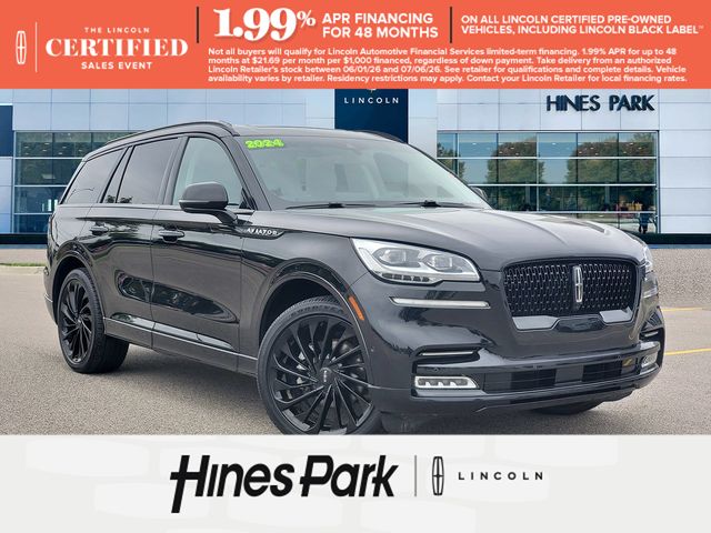 Black Metallic 2024 Lincoln Aviator SUV / Crossover All-Wheel Drive Automatic