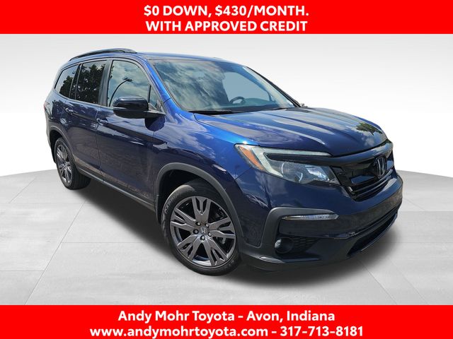 Black (Obsidian Blue Pearl) 2022 Honda Pilot Sport FWD SUV / Crossover Front-Wheel Drive 9-Speed Automatic