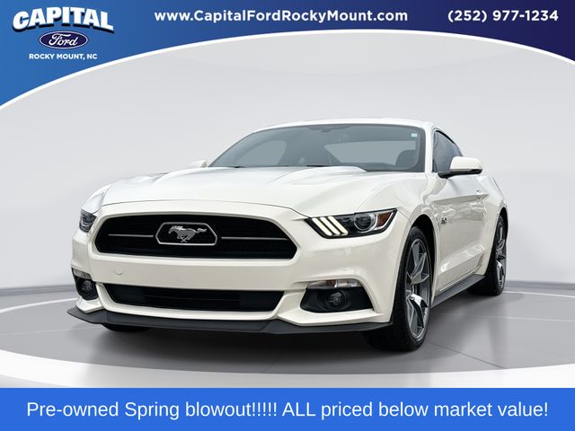 Wimbledon White 2015 Ford Mustang GT 50 Years Limited Edition Coupe RWD Coupe Rear-Wheel Drive 6-Speed Manual