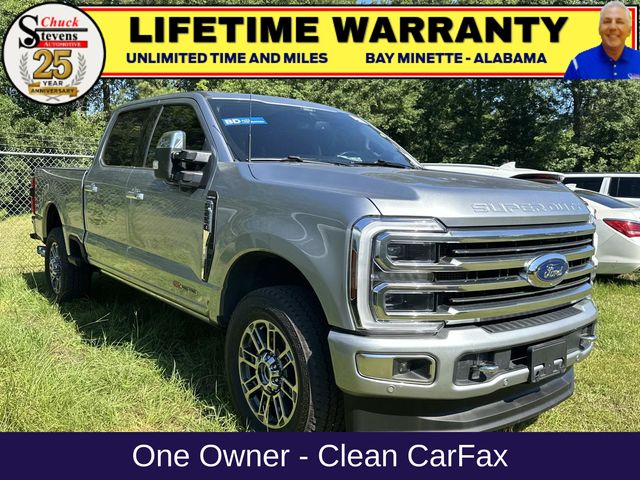 Silver Metallic 2024 Ford F-250 Super Duty Limited Crew Cab 4WD Pickup Truck Four-Wheel Drive Automatic