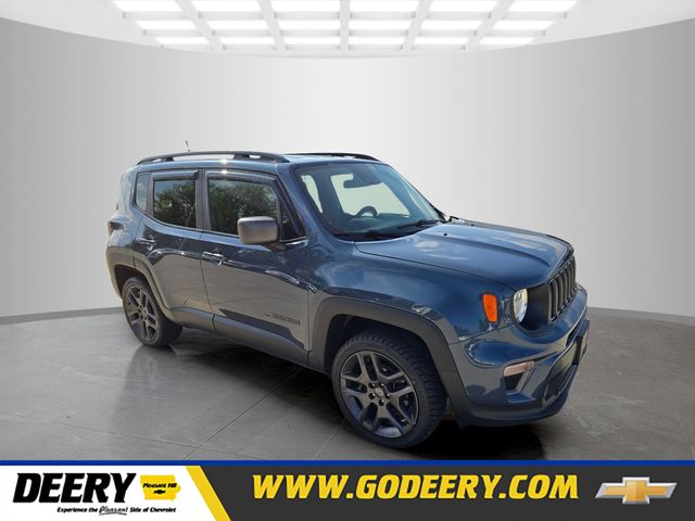 Slate Blue Pearlcoat 2021 Jeep Renegade 80th Anniversary Edition 4WD SUV / Crossover Four-Wheel Drive 9-Speed Automatic