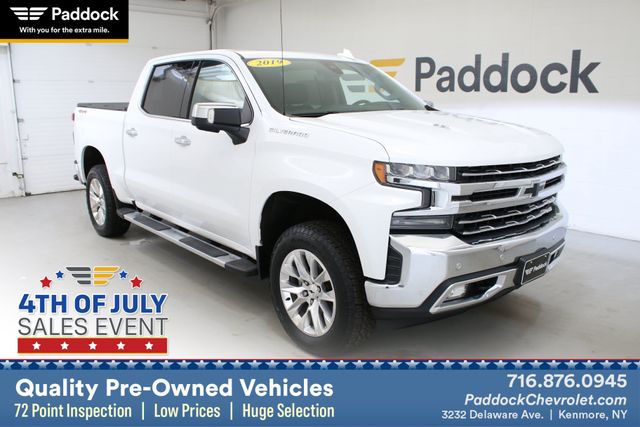 White 2019 Chevrolet Silverado 1500 Pickup Truck Four-Wheel Drive Automatic