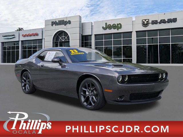 Gray (Granite Pearlcoat) 2023 Dodge Challenger Coupe Rear-Wheel Drive 8-Speed Automatic
