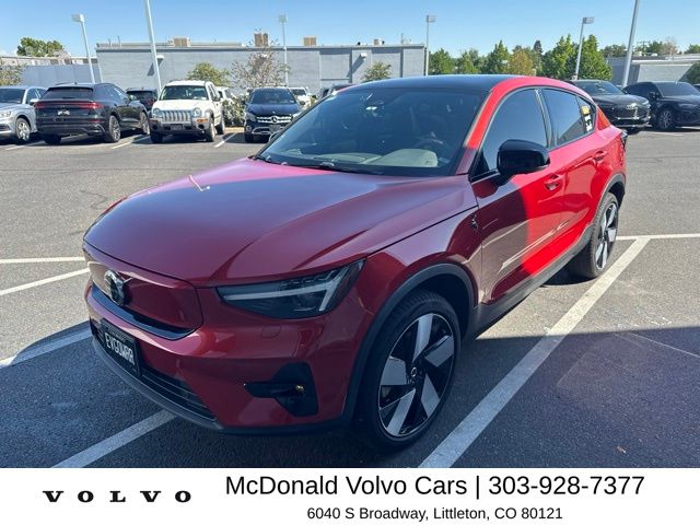 Fusion Red Metallic 2023 Volvo C40 Recharge SUV / Crossover All-Wheel Drive 1-Speed Automatic