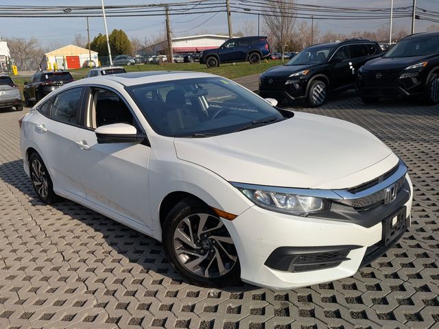 Taffeta White 2018 Honda Civic EX Sedan Front-Wheel Drive Continuously Variable Transmission