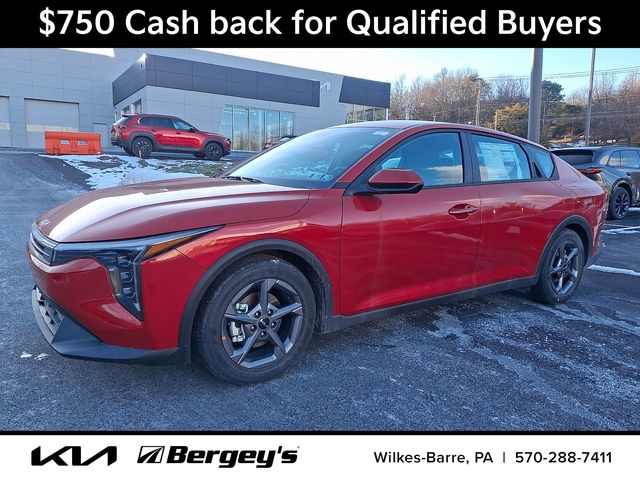Currant Red 2025 Kia K4 LXS FWD Sedan Front-Wheel Drive Continuously Variable Transmission