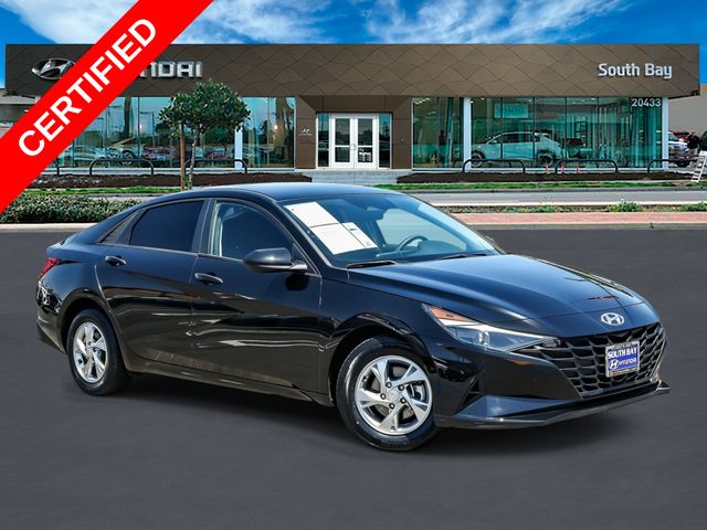 Phantom Black 2021 Hyundai Elantra Sedan Front-Wheel Drive Continuously Variable Transmission