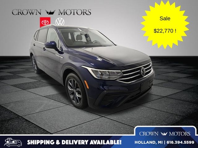Atlantic Blue Metallic 2023 Volkswagen Tiguan SUV / Crossover All-Wheel Drive 8-Speed Automatic