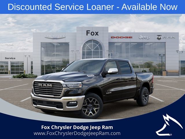 Diamond Black Crystal Pearlcoat 2026 RAM 1500 Laramie Crew Cab 4WD Pickup Truck Four-Wheel Drive 8-Speed Automatic
