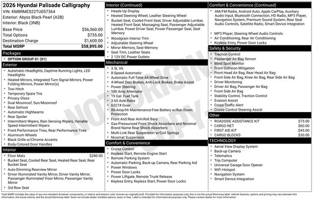 New 2026 Hyundai Palisade For Sale in Indianapolis, IN