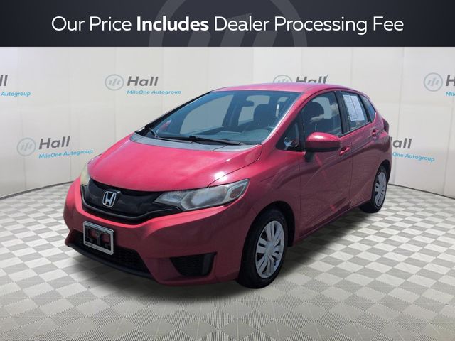 Red 2016 Honda Fit Hatchback Front-Wheel Drive Continuously Variable Transmission