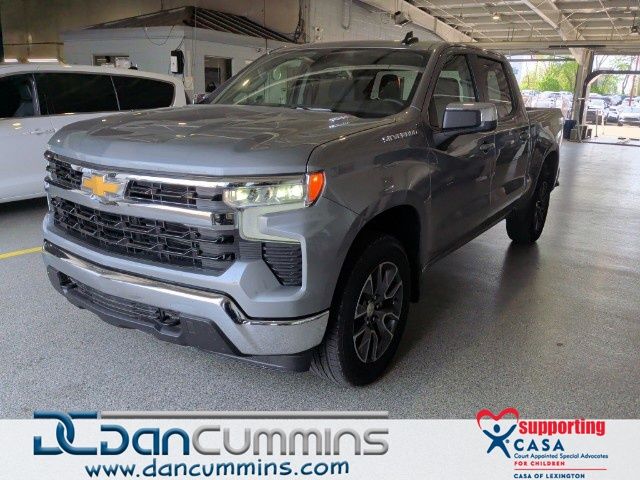 Sterling Gray Metallic 2025 Chevrolet Silverado 1500 LT Crew Cab 4WD Pickup Truck Four-Wheel Drive 8-Speed Automatic