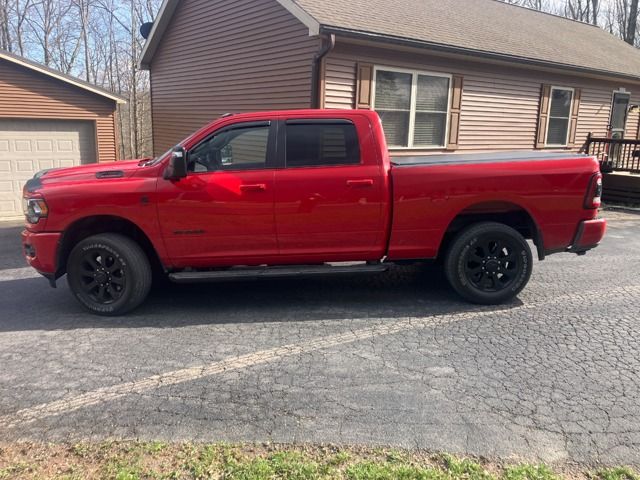 Flame Red Clearcoat 2024 RAM 2500 Big Horn Crew Cab 4WD Pickup Truck Four-Wheel Drive 6-Speed Automatic