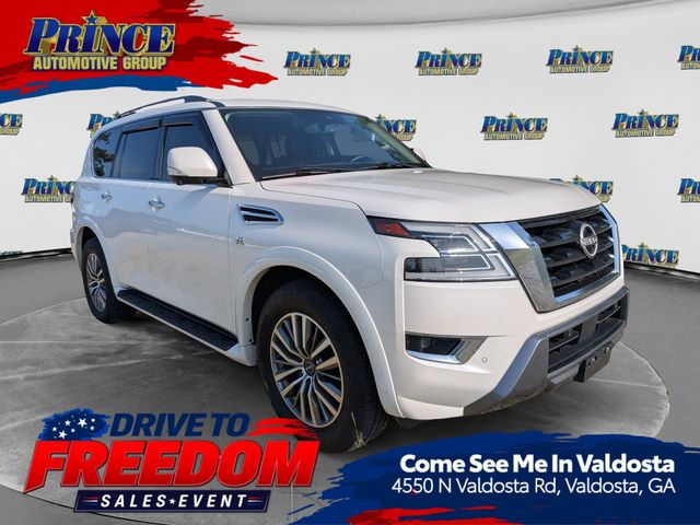 Aspen White Tricoat 2021 Nissan Armada SUV / Crossover 4X2 7-Speed Automatic