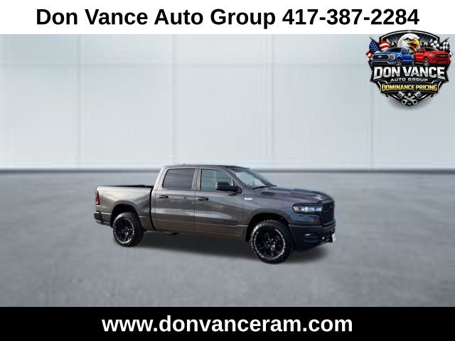 Gray (Granite Crystal Metallic Clearcoat) 2025 RAM 1500 Warlock 4dr Crew Cab 4WD Pickup Truck Four-Wheel Drive 8-Speed Automatic