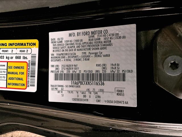 2022 Ford Mustang GT Premium Black at Luther Ford