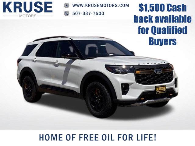 White Metallic 2026 Ford Explorer SUV / Crossover All-Wheel Drive Automatic