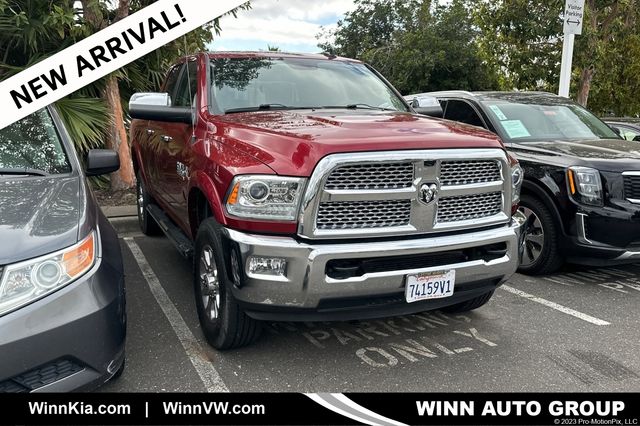Deep Cherry Red Crystal Pearlcoat 2015 RAM 2500 Laramie Crew Cab 4WD Pickup Truck Four-Wheel Drive 6-Speed Automatic