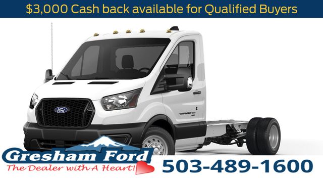 Oxford White 2026 Ford Transit Chassis 350 HD 9950 GVWR 156 DRW AWD Van All-Wheel Drive