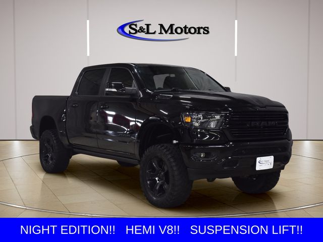 Diamond Black Crystal Pearlcoat 2021 RAM 1500 Pickup Truck Four-Wheel Drive 8-Speed Automatic