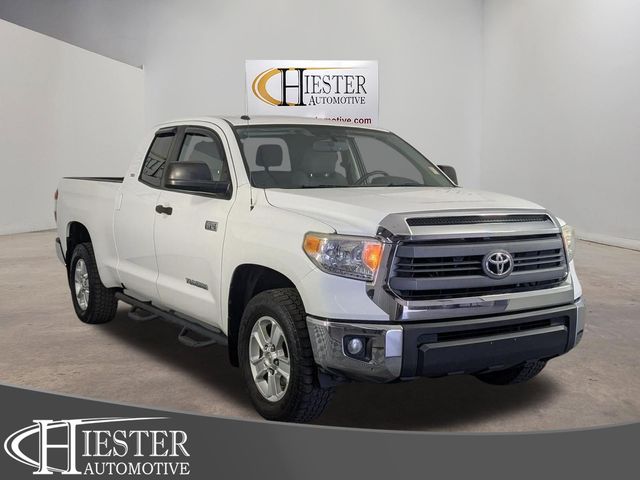 Super White 2014 Toyota Tundra SR5 Double Cab 5.7L Pickup Truck 4X2 6-Speed Automatic Overdrive