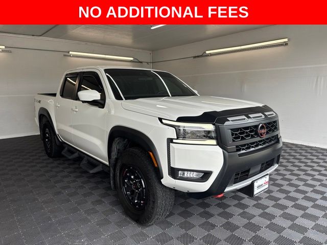 Glacier White 2025 Nissan Frontier Pickup Truck Four-Wheel Drive 9-Speed Automatic Overdrive