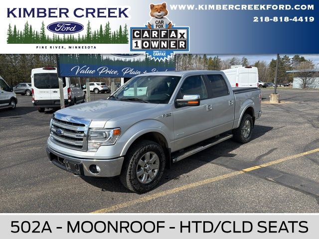 Ingot Silver Metallic 2013 Ford F-150 Lariat SuperCrew 4WD Pickup Truck Four-Wheel Drive 6-Speed Automatic