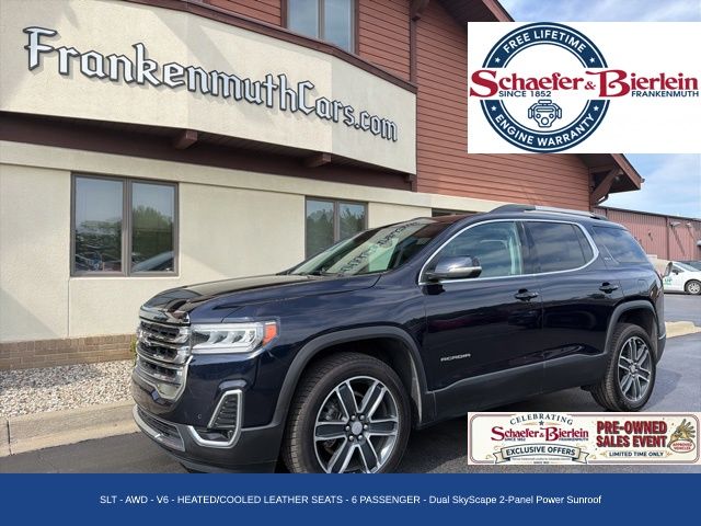 Midnight Blue Metallic 2021 GMC Acadia SLT FWD SUV / Crossover Front-Wheel Drive 9-Speed Automatic