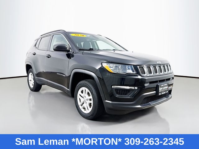Diamond Black Crystal Pearlcoat 2020 Jeep Compass SUV / Crossover Four-Wheel Drive 9-Speed Automatic