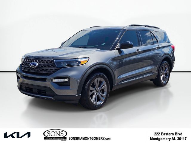 Gray Metallic 2023 Ford Explorer SUV / Crossover Rear-Wheel Drive Automatic