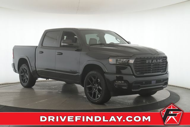 Diamond Black Crystal Pearlcoat 2026 RAM 1500 Laramie Crew Cab 4WD Pickup Truck Four-Wheel Drive 8-Speed Automatic