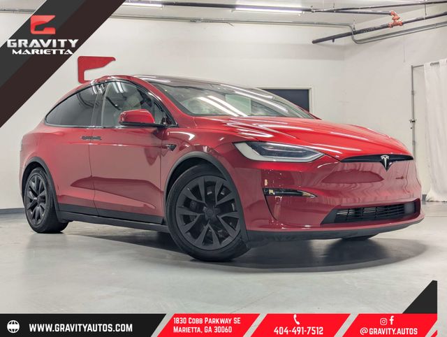 Red Multi-Coat 2022 Tesla Model X AWD SUV / Crossover All-Wheel Drive 1-Speed Automatic