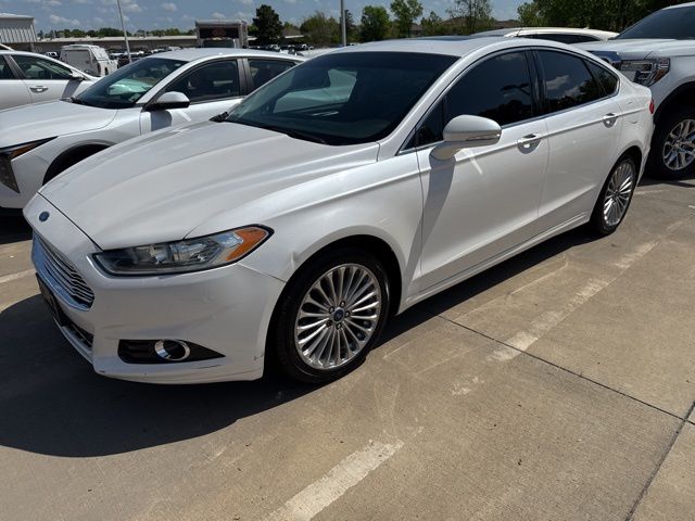White 2014 Ford Fusion Titanium Sedan Front-Wheel Drive 6-Speed Automatic