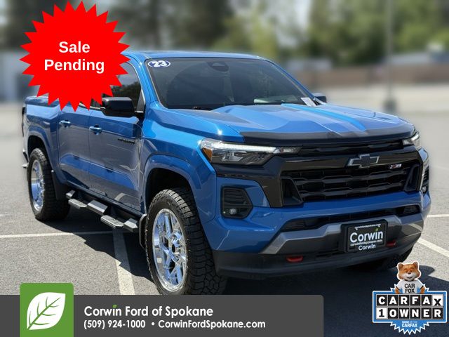 Glacier Blue Metallic 2023 Chevrolet Colorado Z71 Crew Cab 4WD Pickup Truck Four-Wheel Drive 8-Speed Automatic