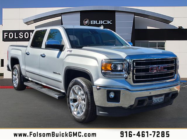 Quicksilver Metallic 2015 GMC Sierra 1500 SLT Crew Cab 4WD Pickup Truck Four-Wheel Drive 6-Speed Automatic Overdrive